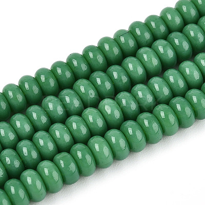 Opaque Spray Painted Glass Beads GLAA-ZX008-4mm-18C-1