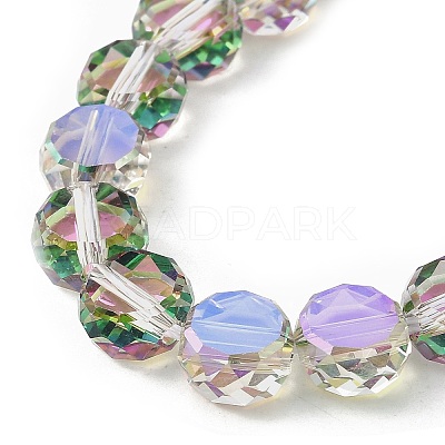 Electroplate Glass Beads Strands EGLA-L045-G-HR01-1