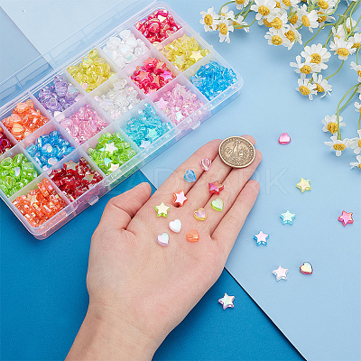 630Pcs 18 Style Eco-Friendly Transparent Acrylic Beads TACR-AR0001-19-1