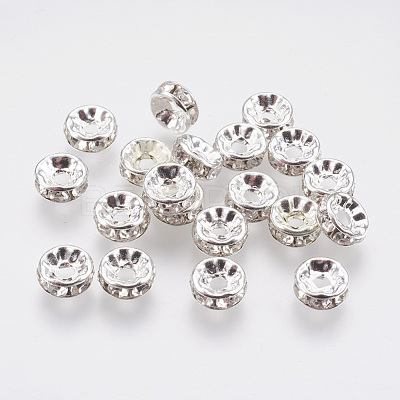 Brass Grade A Crystal Rhinestone Beads X-RB-A003-8MM-S-1