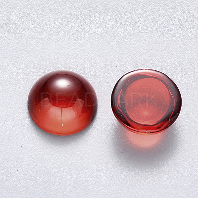 Transparent Spray Painted Glass Cabochons GLAA-S190-013C-F06-1