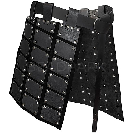 PU Leather Medieval Thigh Armor AJEW-WH20009-33-1