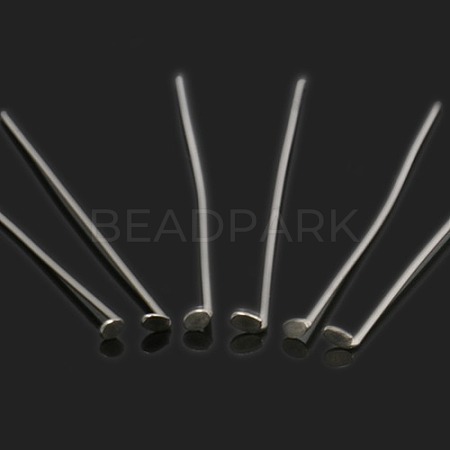 Jewelry Tools and Equipment Decorative Stainless Steel Flat Head Pins X-STAS-E023-0.6x40mm-1