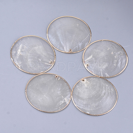 Natural Capiz Shell Big Pendants X-SHEL-S274-89-1