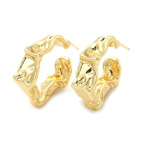 Rack Plating Brass Twist Round Stud Earrings EJEW-Q773-06G-1