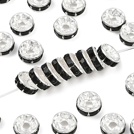 Brass Grade A Rhinestone Spacer Beads RB-A014-Z8mm-02S-1