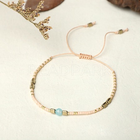 Bohemian Style Handmade Braided Friendship Bracelet with Semi-Precious Beads for Women ST2682395-1
