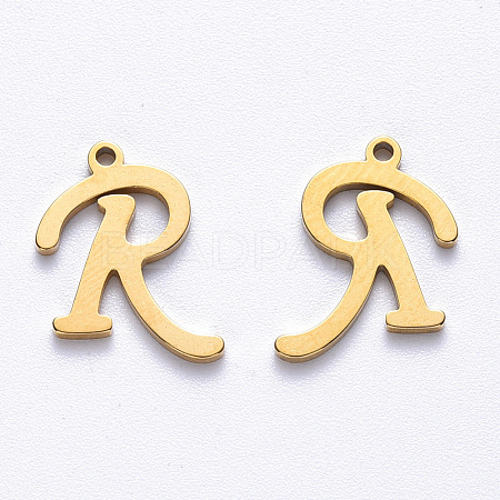 PVD Vacuum Plating 201 Stainless Steel Charms STAS-R105-R-G-1