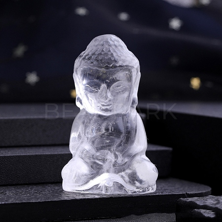 Natural Quartz Crystal Carved Buddha Statue PW-WG52812-17-1