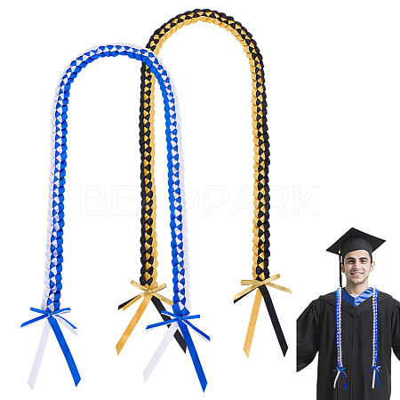 2Pcs 2 Colors Polyester Graduation Honor Rope AJEW-PH0012-05-1