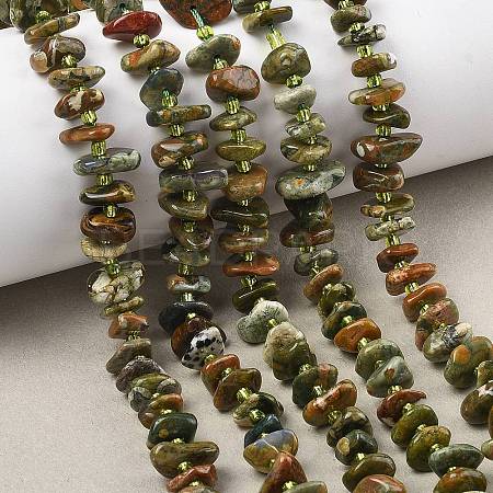 Natural Rhyolite Jasper Beads Strands G-F821-B01-01-1