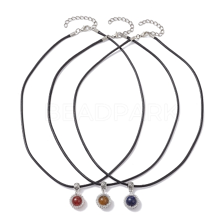 Natural Gemstone Necklaces NJEW-MZ00027-1