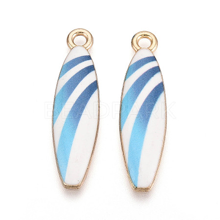 Alloy Enamel Pendants ENAM-T022-40KCG-01-1