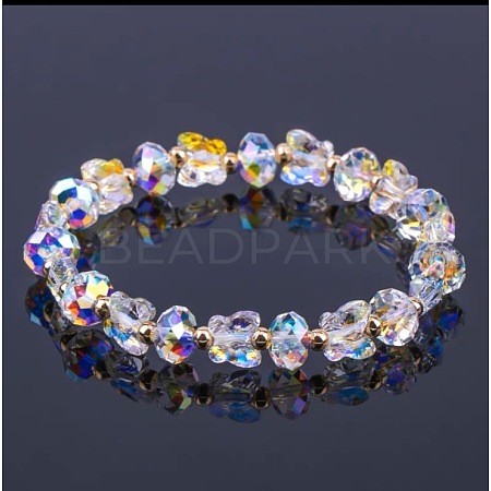 Glass Beaded Stretch Bracelets WGF21B9-01-1