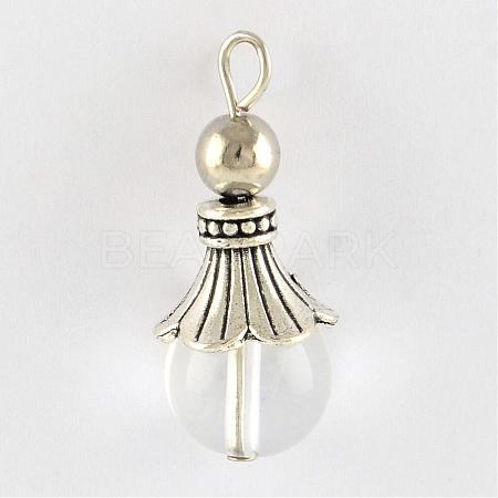 Natural Quartz Crystal Pendants G-Q459-02S-1