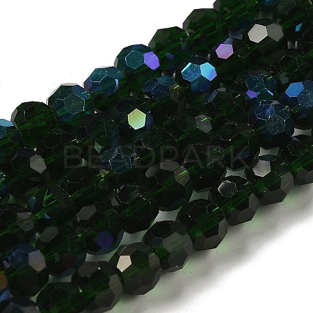 Electroplate Transparent Glass Beads Strands EGLA-A035-T6mm-L10-1