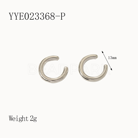 French Vintage Stainless Steel Cuff Earrings YQ8592-3-1