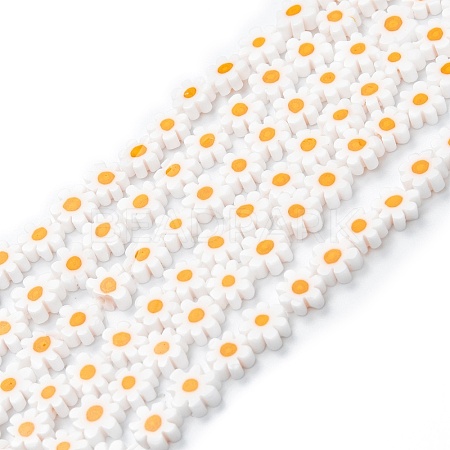 Handmade Millefiori Glass Bead Strands X1-LAMP-J035-8mm-23-1