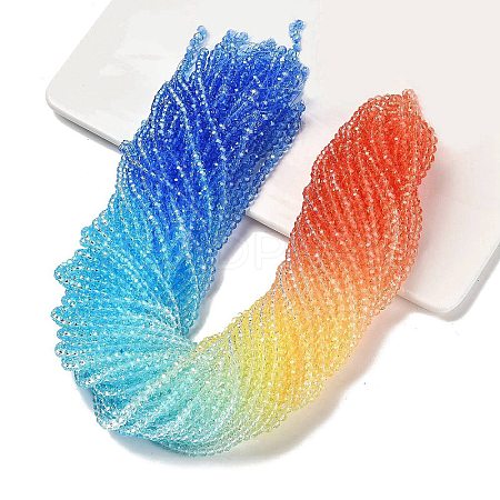 Transparent Painted Glass Beads Strands DGLA-A034-T3mm-A13-1