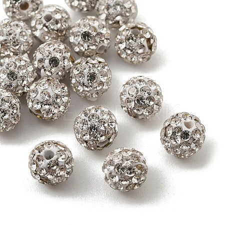 Grade A Rhinestone Pave Disco Ball Beads RB-Q100-12-1