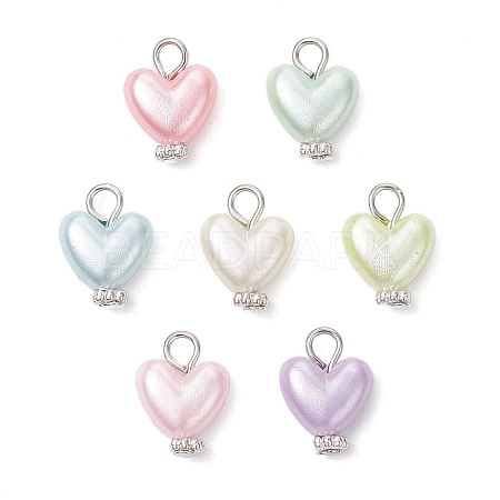 Imitation Shell & Pearl Acrylic Pendants PALLOY-JF04518-01-1