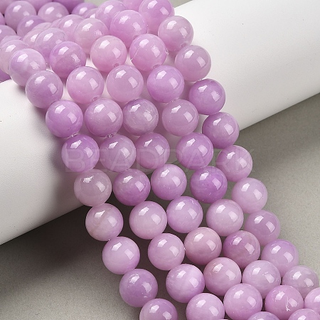 Natural Dyed Yellow Jade Gemstone Bead Strands G-R271-10mm-Y09-1