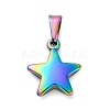 Ion Plating(IP) 304 Stainless Steel Pendants STAS-I135-25M-1