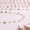Natural Green Aventurine Chips Beaded Chains CHC-SZ0001-62I-4