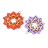 Glass Seed Beaded Pendants PALLOY-MZ01411-2