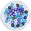 50Pcs 5 Colors Handmade Evil Eye Lampwork Beads LAMP-PA0001-30-1