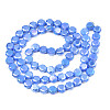Electroplate Opaque Solid Color Glass Beads Strands EGLA-N002-27-A04-2