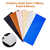 SUPERFINDINGS 6Pcs 6 Colors Self Adhesive Acrylic Cabochons DIY-FH0005-13-3