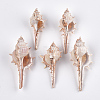 Electroplate Spiral Shell Big Pendants X-SSHEL-T006-16-1