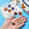 7Pcs 7 Colors Handmade Lampwork Beads LAMP-CJ0003-01-4