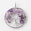 Tree of Life Natural & Synthetic Mixed Stone Big Pendants G-L455-D-2