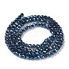 Electroplate Transparent Glass Beads Strands LS-GLAA-H021-01B-FR05-4