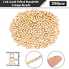 3Bags Brass Crimp Beads KK-BBC0026-09A-2