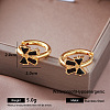 304 Stainless Steel Rhinestone Hoop Earrings for Women KH4016-5-1