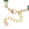Natural Lapis Lazuli/Natural Apatite/Natural Hawk's Eye/Natural Emerald Column Beaded Bracelets for Women BJEW-JB13115-5