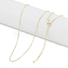 Brass Cable Chain Necklaces NJEW-U008-06G-1