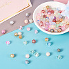  300Pcs 10 Style Baking Painted Transparent & Crackle Glass Beads DGLA-TA0001-03-4