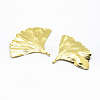 Brass Plated Natural Leaf Big Pendants KK-G321-M-03-2