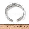 Hammered 304 Stainless Steel Cuff Bangles BJEW-H635-03P-3