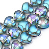 Electroplate Glass Beads Strands EGLA-N008-004-4
