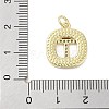 Rack Plating Brass Micro Pave Clear Cubic Zirconia Pendants KK-E102-33G-T-3