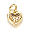Brass Micro Pave Cubic Zirconia Charms LS-ZIRC-P060-41G-2