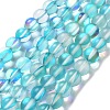Synthetic Moonstone Beads Strands G-P528-J02-17-1