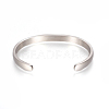 304 Stainless Steel Cuff Bangles STAS-I110-10-6mm-3