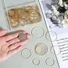 100pcs 5 Styles Brass Linking Rings KK-SP0002-19-3