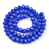 Opaque Solid Color Glass Beads Strands EGLA-A034-P6mm-D32-2